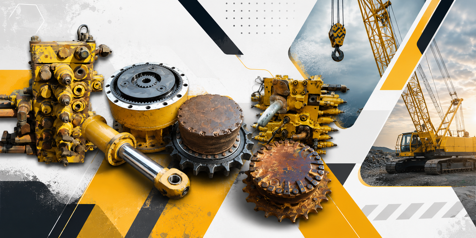 All Types of Used and New Excavator Spares Parts for JCB Kobelco Komatsu Cat